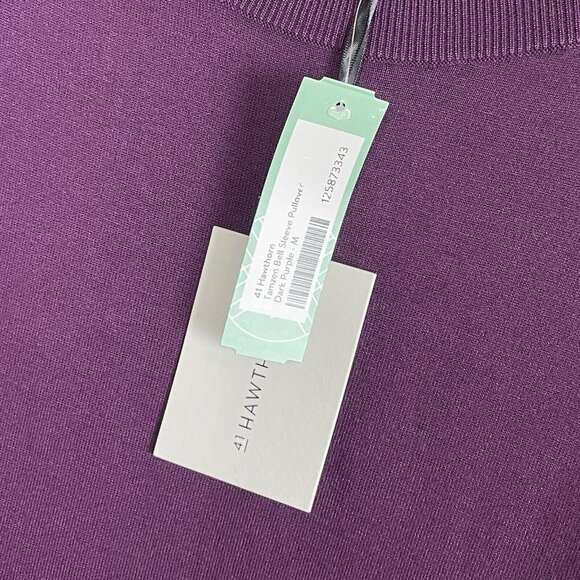 NWT 41 Hawthorn Tamzen Bell Sleeve Pullover Dark Purple Top Size M - Picture 7 of 7